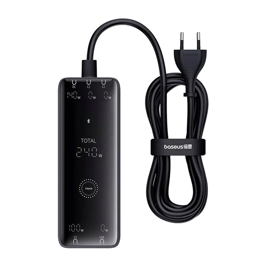 Incarcator Statie Baseus 5in1, 240W, 5A, 1 x USB-A - 3 x USB-C - 1 x DC, Negru P10163901113-00