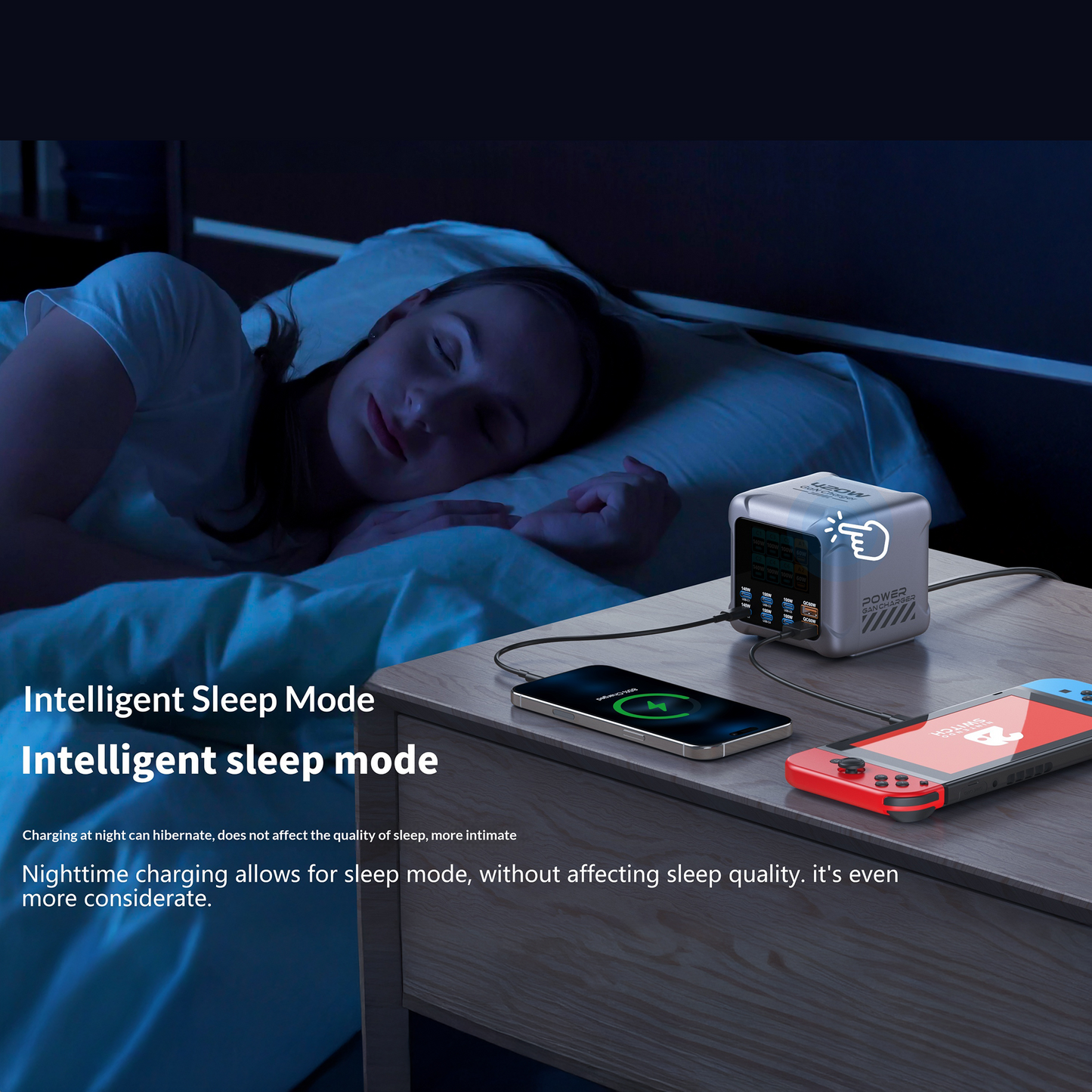 Incarcator Statie OEM BK-126D, 140W, 5A, 2 x USB-A - 6 x USB-C, Gri
