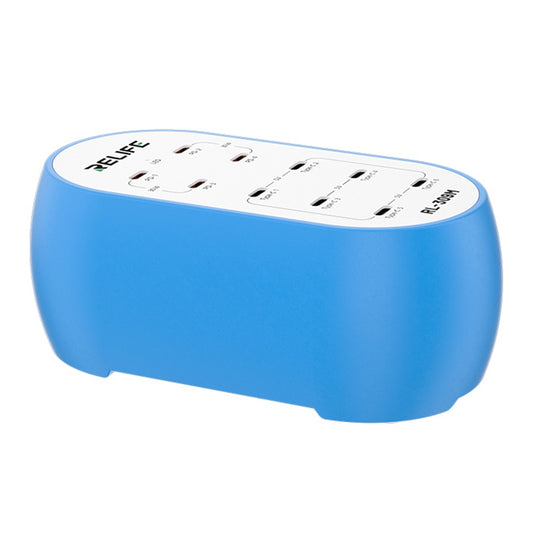 Incarcator Statie Relife RL-309M, 72W, 10 x USB-C, Albastru