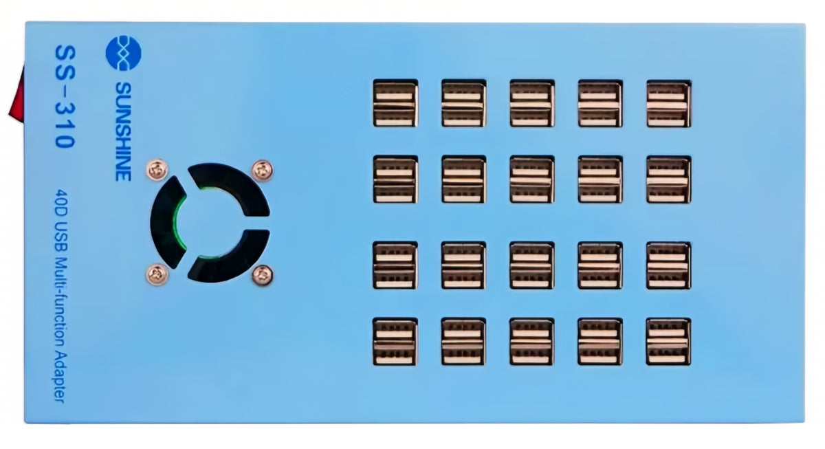 Incarcator Statie Sunshine SS-310, 40 x USB-A, Albastru
