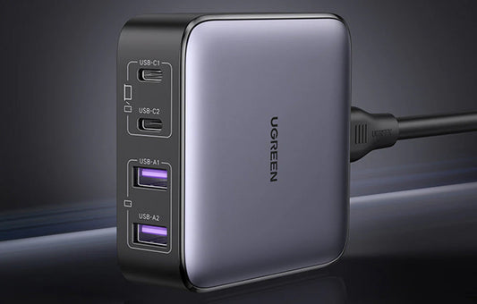 Incarcator Statie UGREEN CD327 Nexode, 65W, 3.25A, 2 x USB-A - 2 x USB-C, Negru