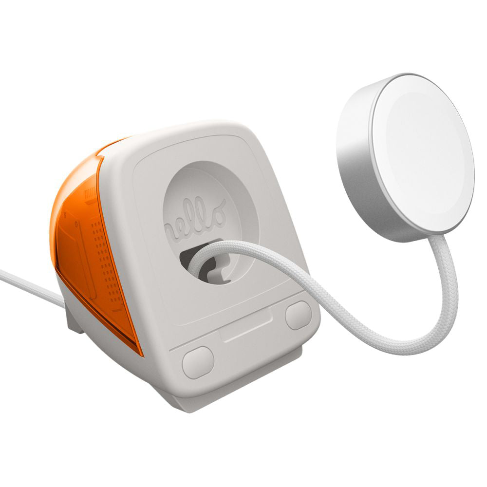 Suport Spigen C1 Classic pentru Incarcator Wireless Apple Watch Series, Portocaliu