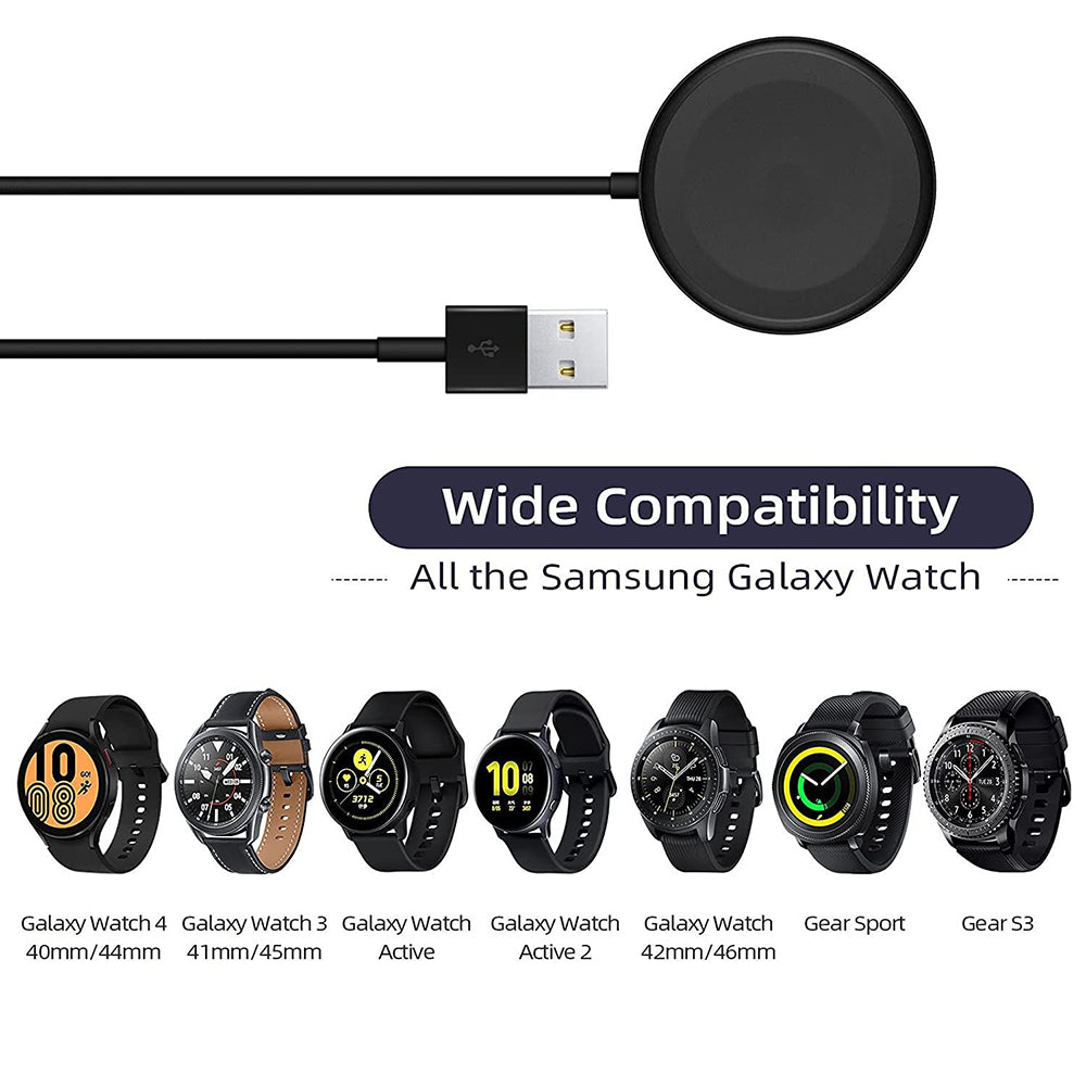 Incarcator Wireless Techsuit TSC11 pentru Samsung Galaxy Watch Series, USB-A, Neagra