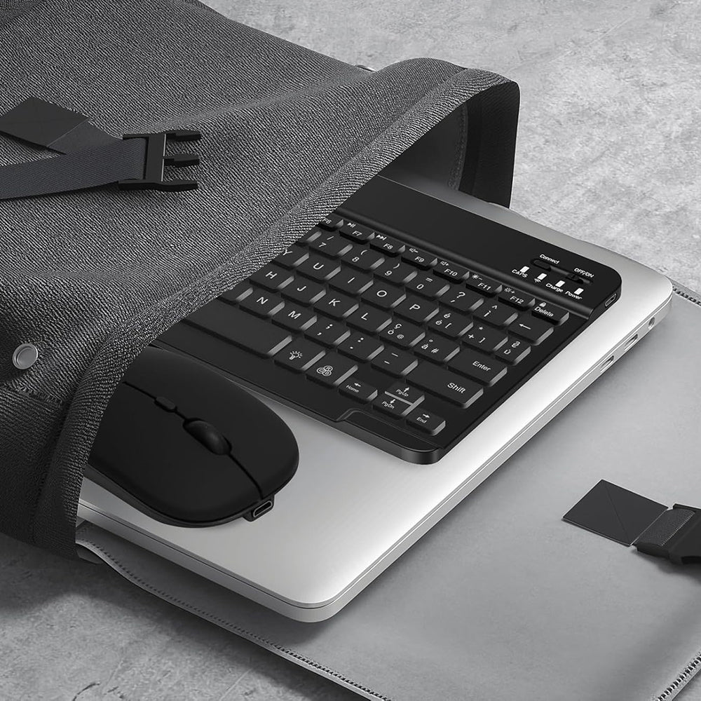 Kit Tastatura Mouse Wireless Techsuit AirCombo WKM1, BT / Wi-Fi, Negru
