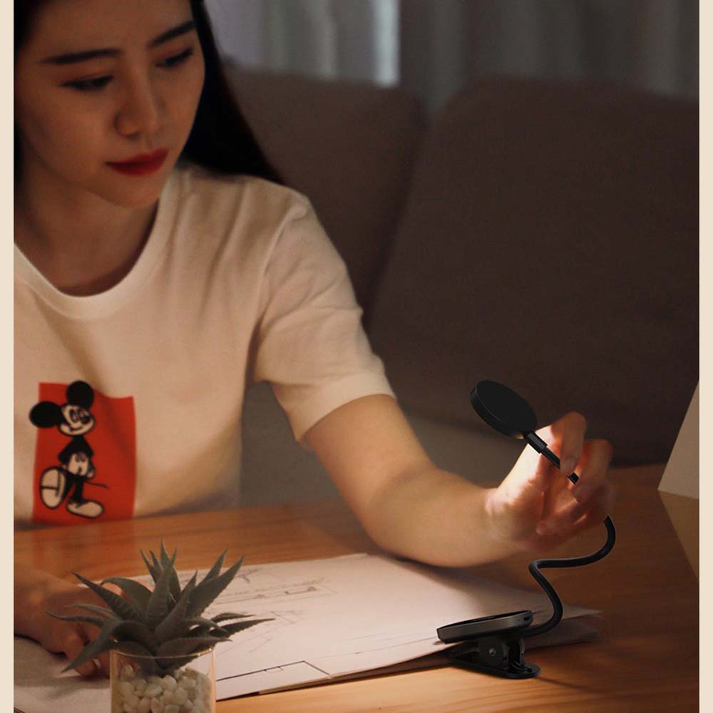 Lampa Led Portabila Baseus Comfort Reading Mini Clip, Gri DGRAD-0G