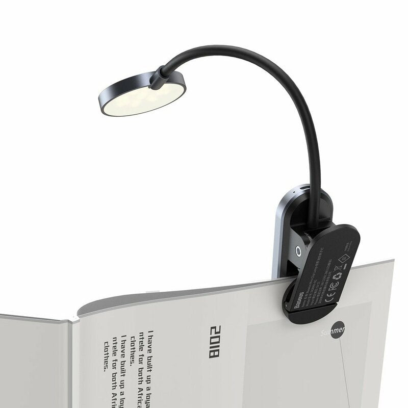 Lampa Led Portabila Baseus Comfort Reading Mini Clip, Gri DGRAD-0G