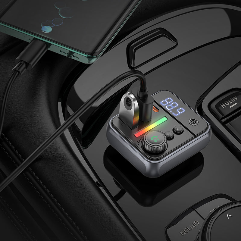 Modulator FM Bluetooth Borofone BC50 Ascenso, 2 x USB-A - 1 x USB-C