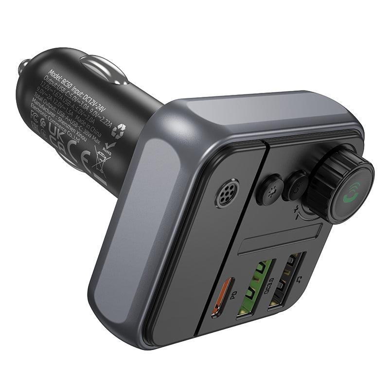 Modulator FM Bluetooth Borofone BC50 Ascenso, 2 x USB-A - 1 x USB-C