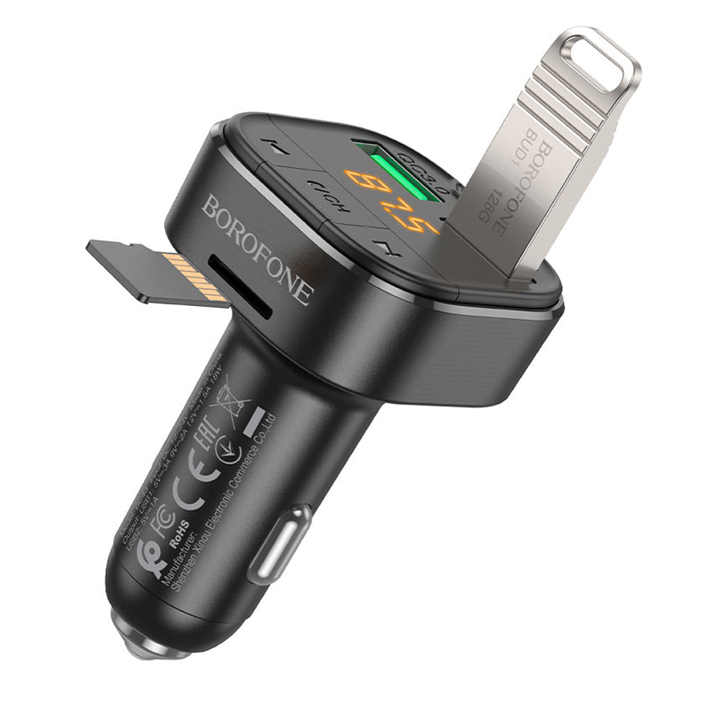 Modulator FM Bluetooth Borofone BC43 Flash, 2 x USB-A - 1 x microSD