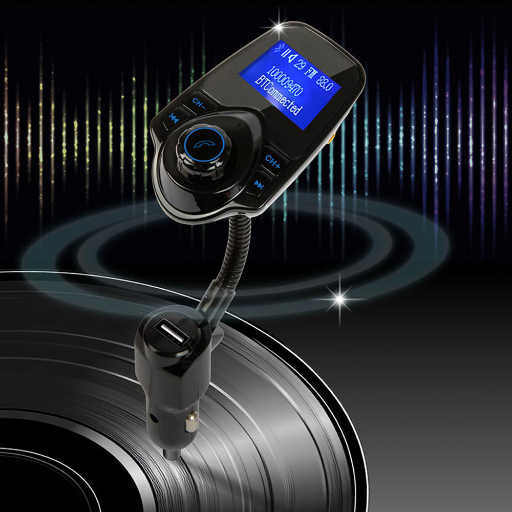 Modulator FM Bluetooth Techsuit MFM4, 1 x USB-A - 1 x 3.5mm - 1 x microSD, Negru