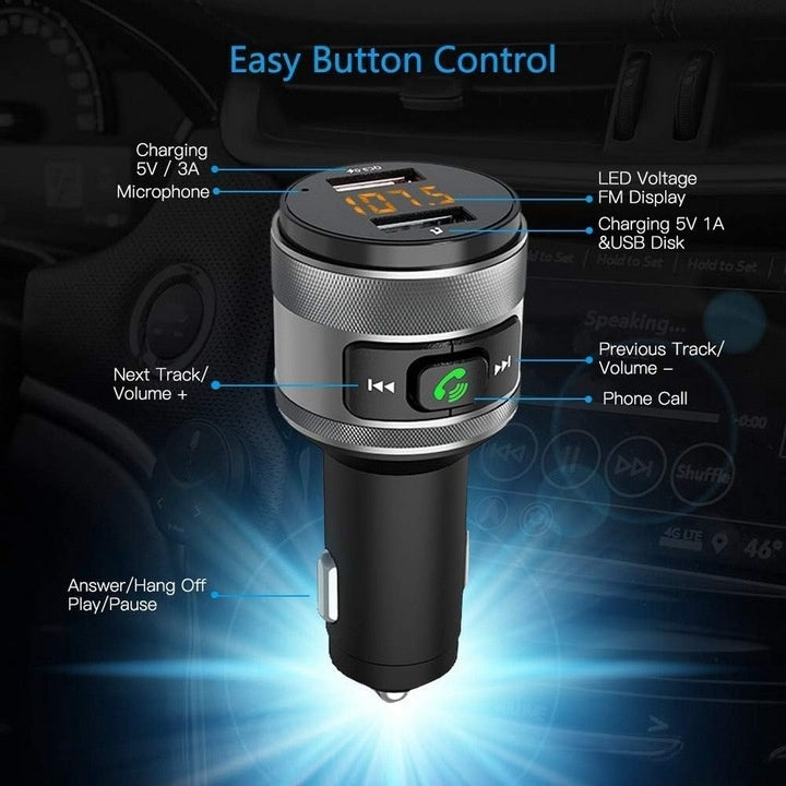 Modulator FM Bluetooth Techsuit VoltTune, 2 x USB-A