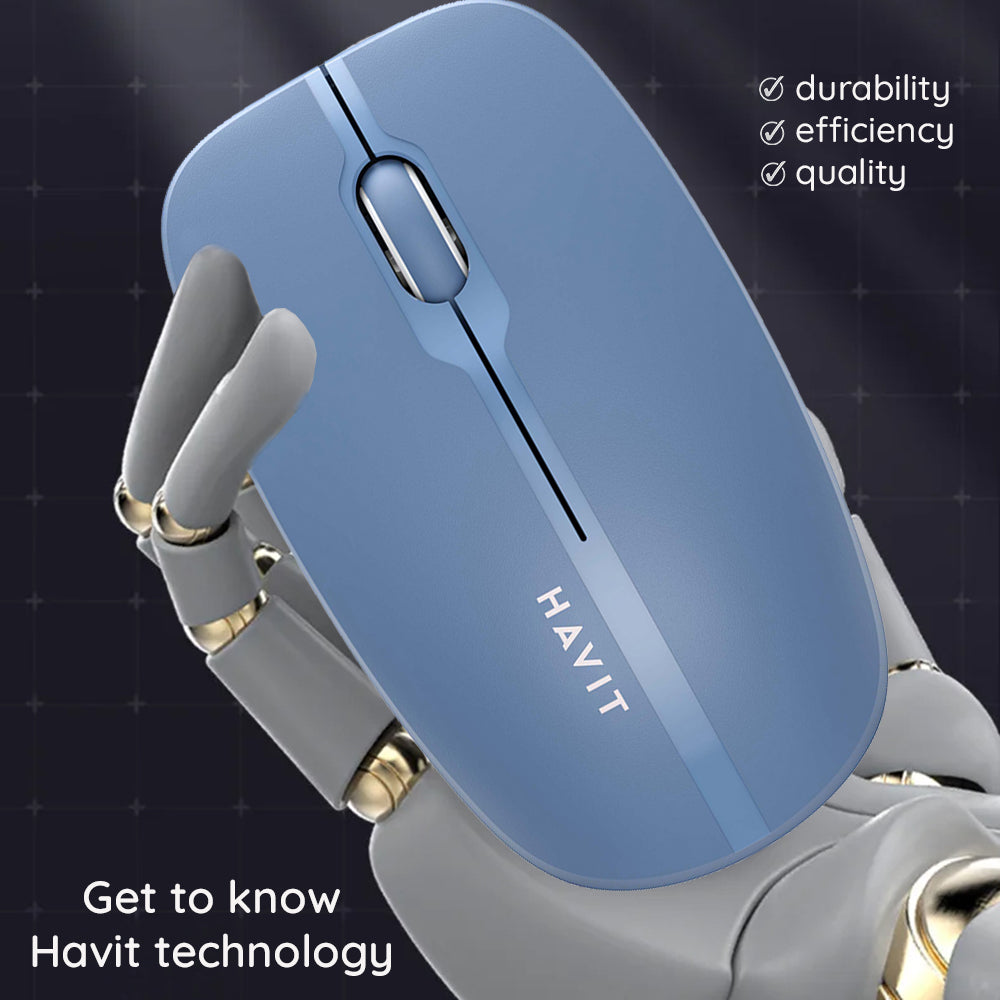 Mouse Wireless HAVIT MS53WB, 1600DPI, Albastru