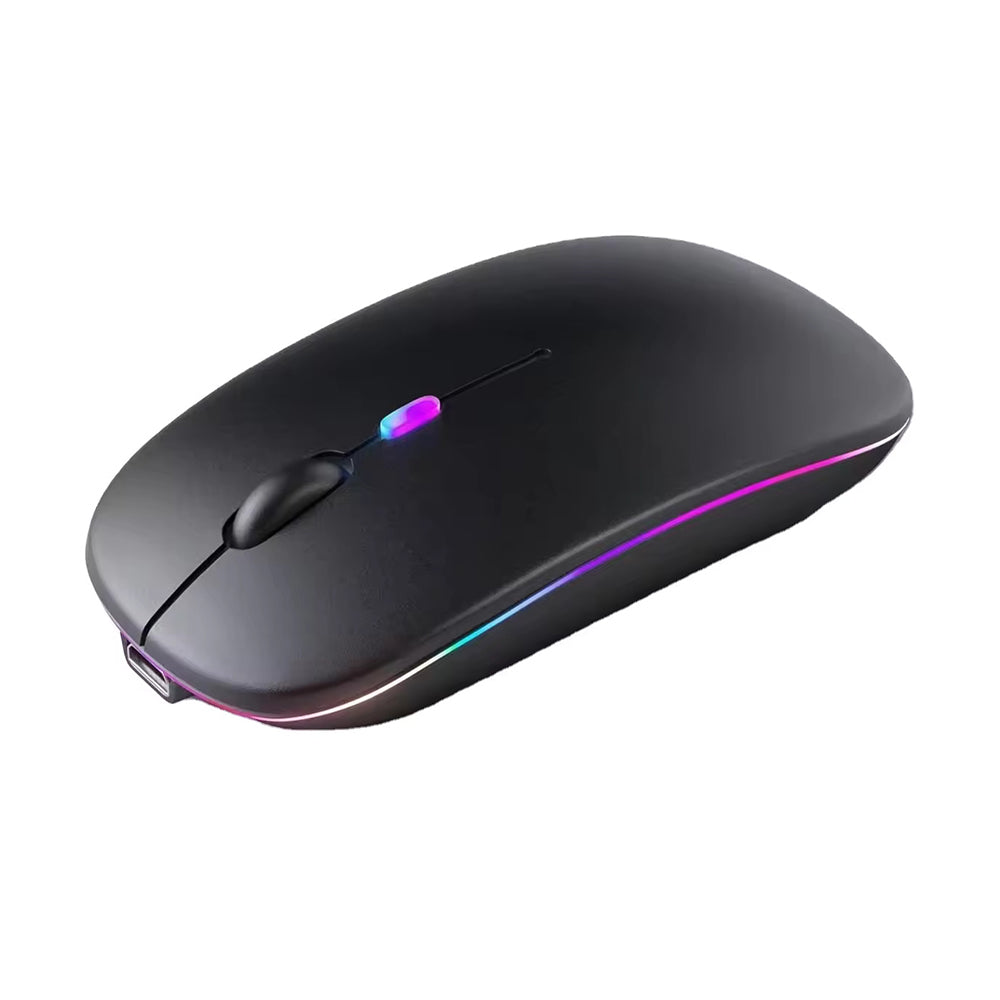 Mouse Wireless Techsuit M1, RGB, 1600DPI, BT / Wi-Fi, Negru