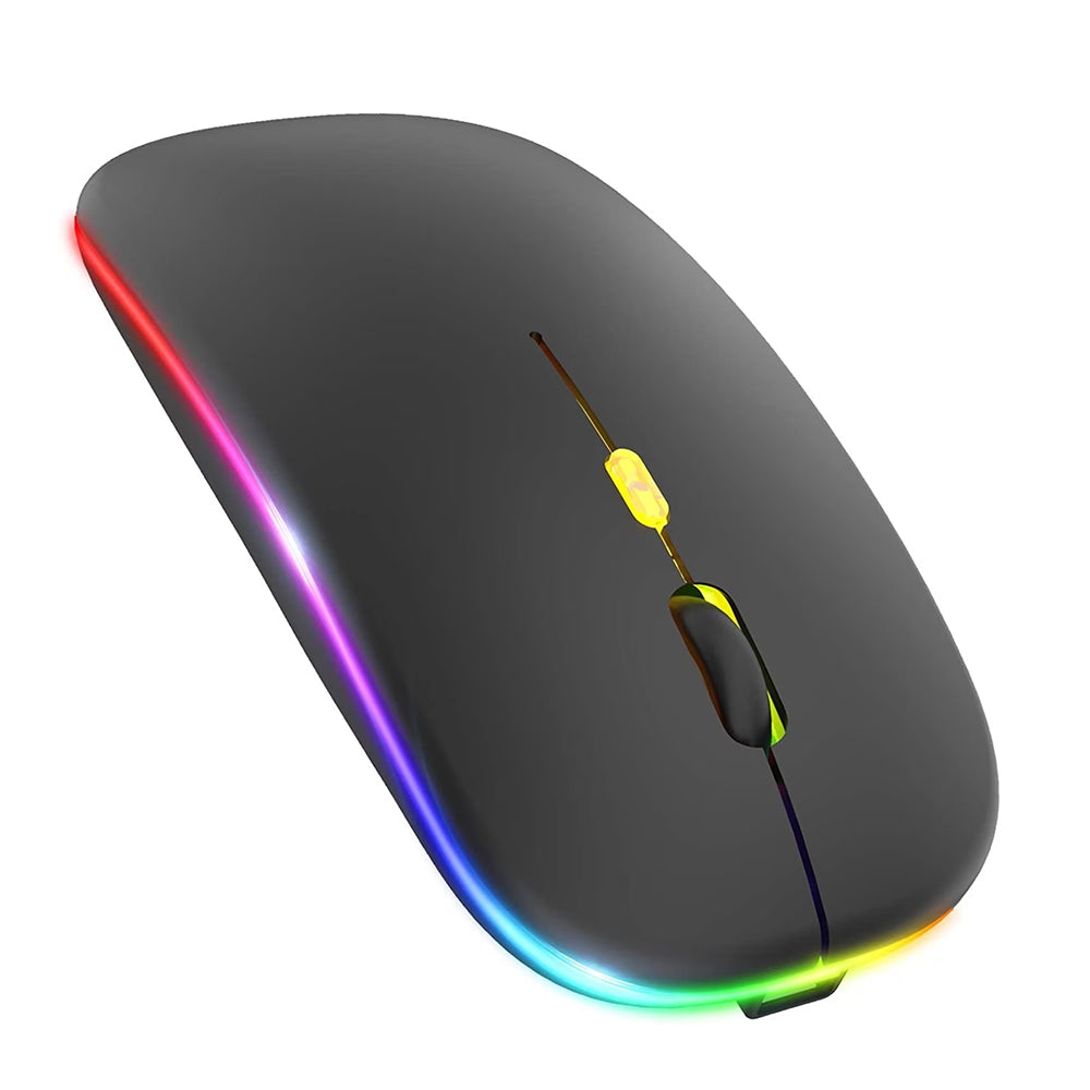 Mouse Wireless Techsuit M1, RGB, 1600DPI, BT / Wi-Fi, Negru