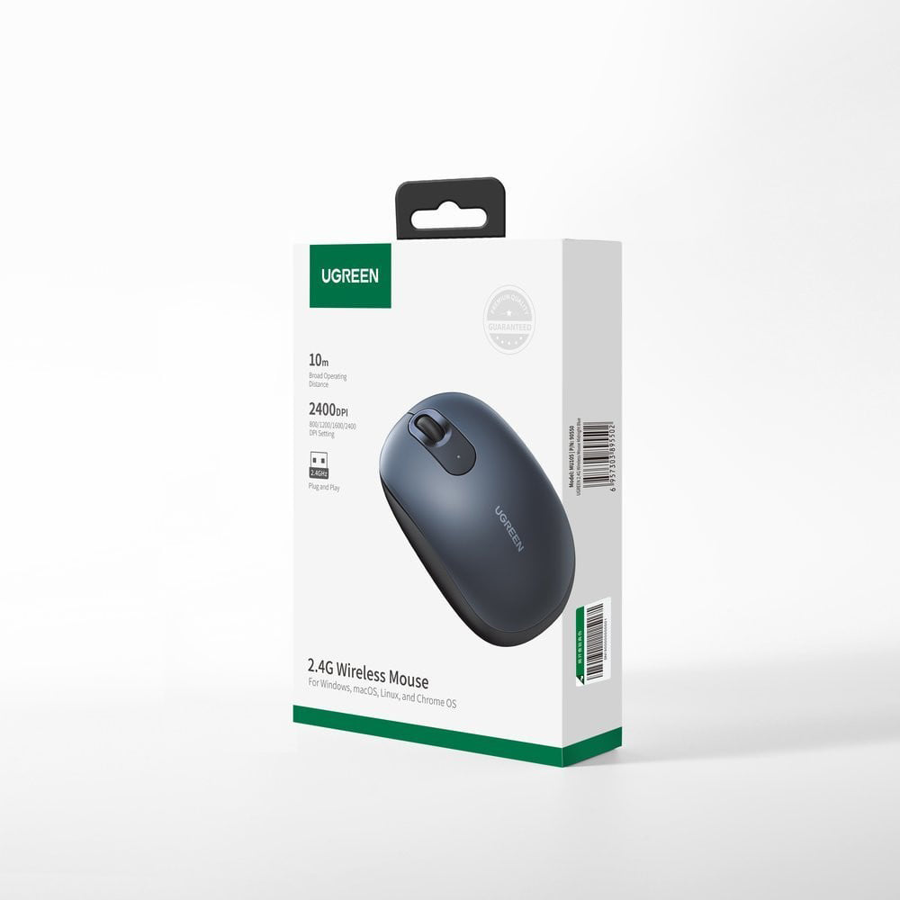 Mouse Wireless UGREEN MU105, 2400DPI, Bleumarin