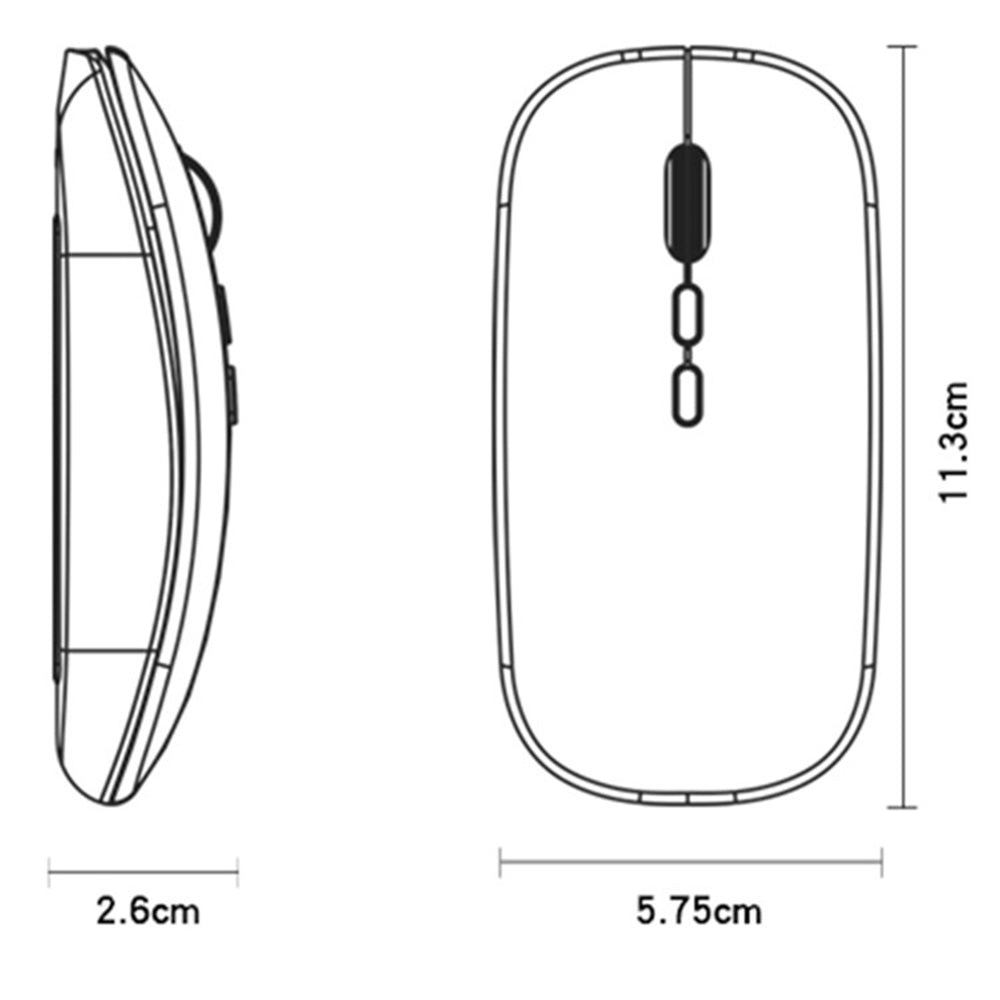 Mouse Wireless Yesido KB15, 800DPI - 1600DPI, Argintiu