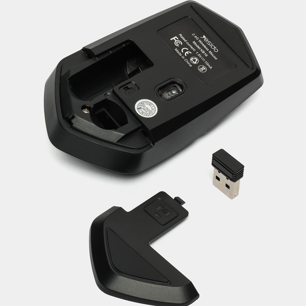Mouse Wireless Yesido KB16, 1600DPI, Negru