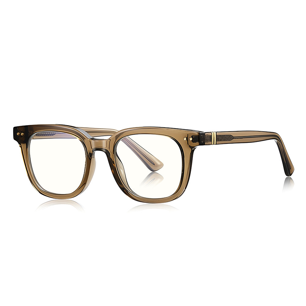 Ochelari De Calculator Barbati Techsuit 2229, Anti-Blue Light, Maro Deschis