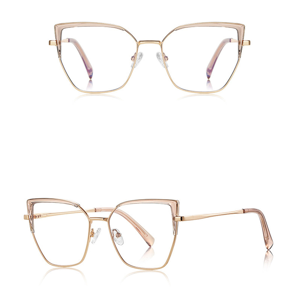 Ochelari De Calculator Dama Techsuit 3156, Anti-Blue Light, Aurii Roz