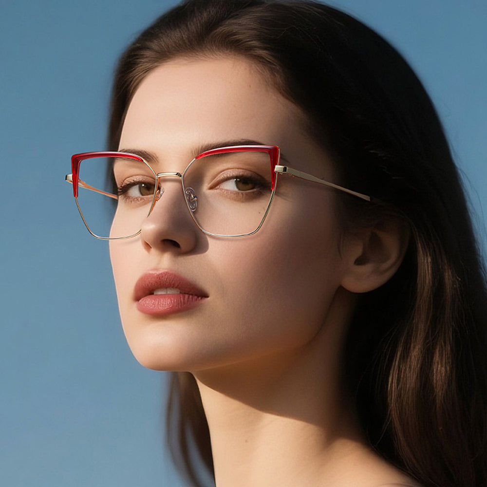 Ochelari De Calculator Dama Techsuit 3156, Anti-Blue Light, Aurii Roz