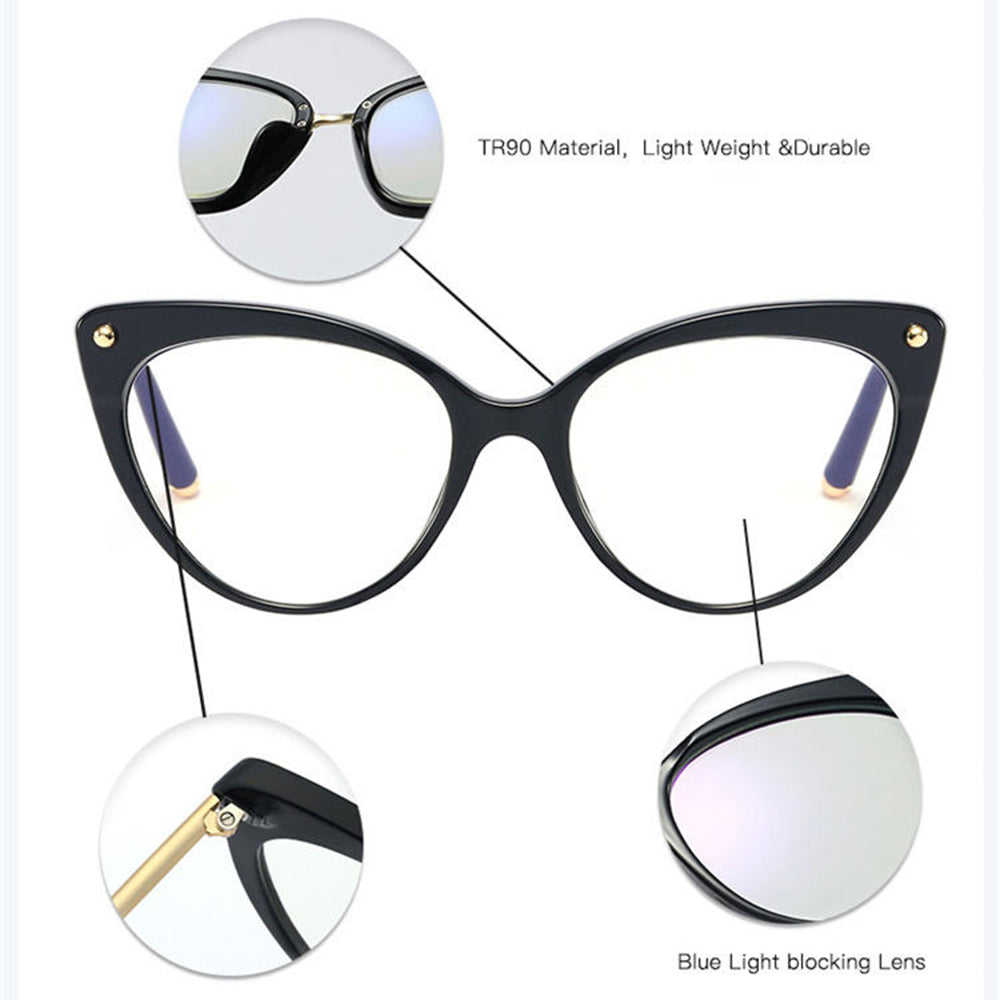 Ochelari De Calculator Dama Techsuit F93308, Anti-Blue Light, Negri