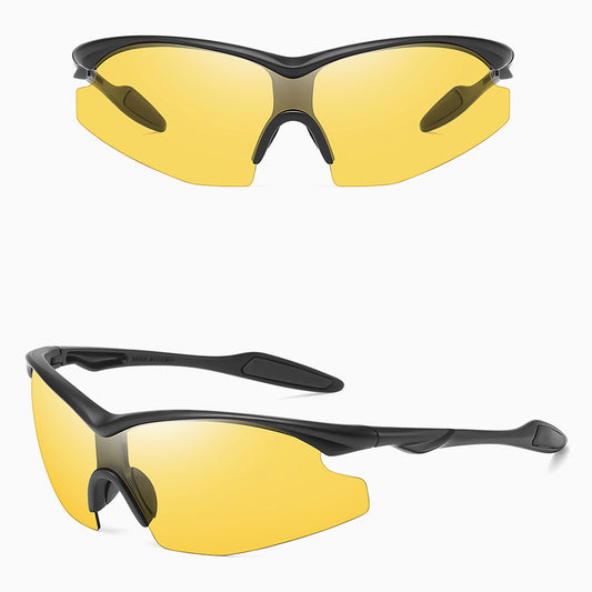 Ochelari De Ciclism Unisex Techsuit 1806, Protectie UV, Negri Galbeni