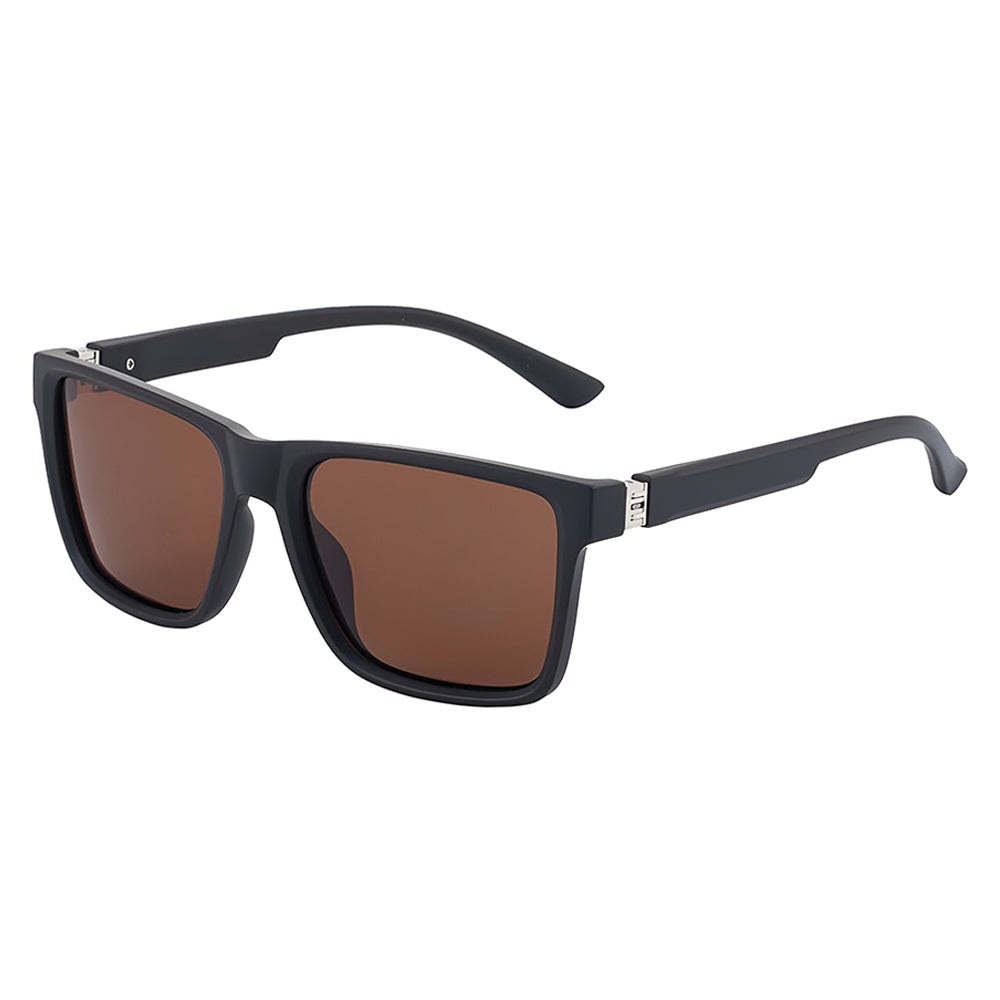 Ochelari De Soare Barbati Techsuit 8506, Polarizati, Protectie UV, Maro Mat Gri