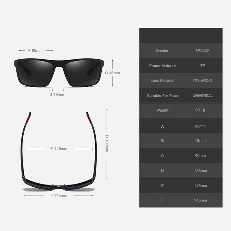 Ochelari De Soare Barbati Techsuit TR90 (MM101), Polarizati, Protectie UV, Negri Mat Gri