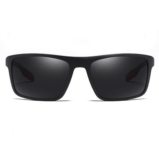 Ochelari De Soare Barbati Techsuit TR90 (MM101), Polarizati, Protectie UV, Negri Mat Rosii