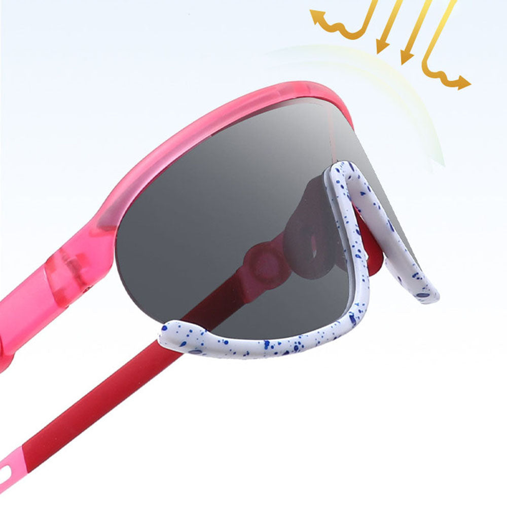 Ochelari De Soare Copii Techsuit 2025, Polarizati, Protectie UV, Roz