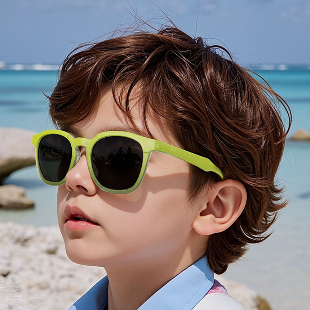 Ochelari De Soare Copii Techsuit 691, Polarizati, Protectie UV, Negri Oranj Gradient