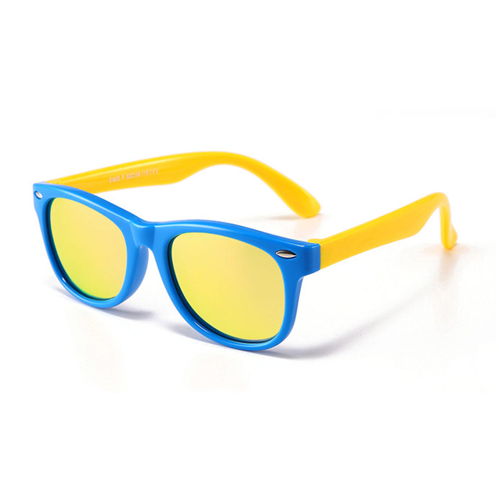 Ochelari De Soare Copii Techsuit D802, Polarizati, Protectie UV, Albastri Galbeni