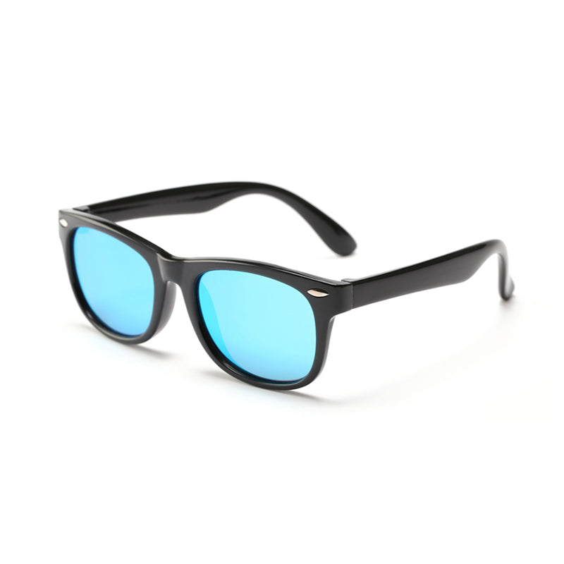 Ochelari De Soare Copii Techsuit D802, Polarizati, Protectie UV, Negri Albastri