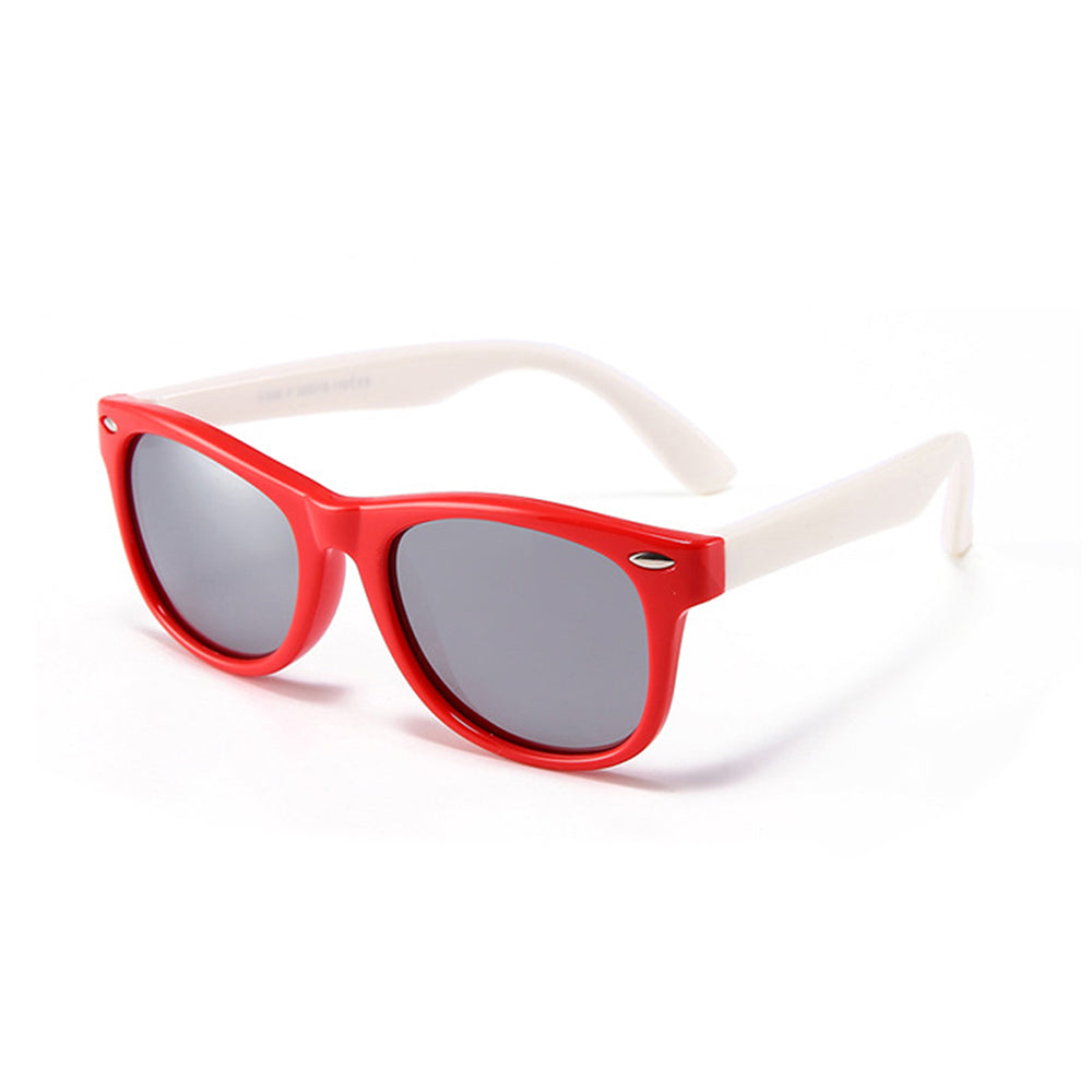 Ochelari De Soare Copii Techsuit D802, Polarizati, Protectie UV, Rosii Albi