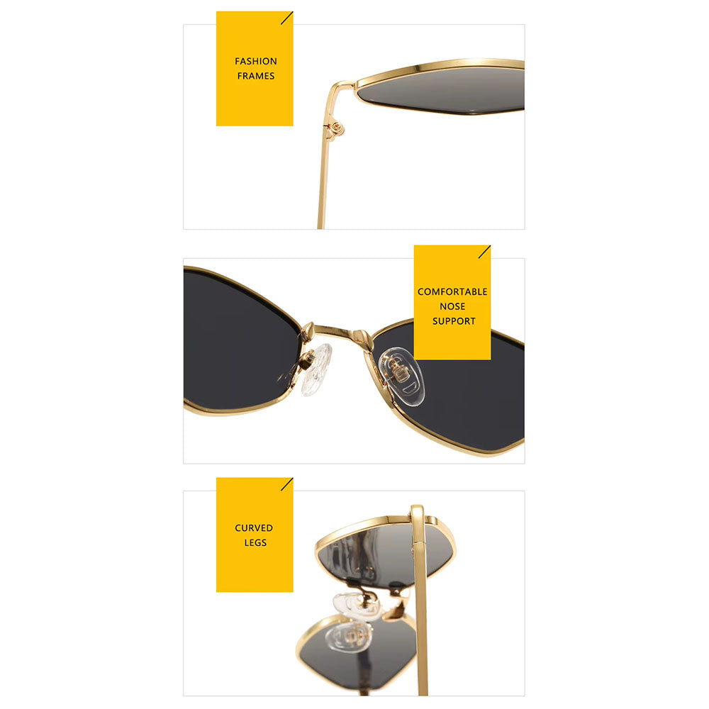 Ochelari De Soare Dama Techsuit 6206, Aurii Verzi