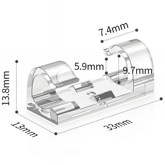 Organizator Cabluri CableCreation CT1001, Set 50 bucati, Transparent