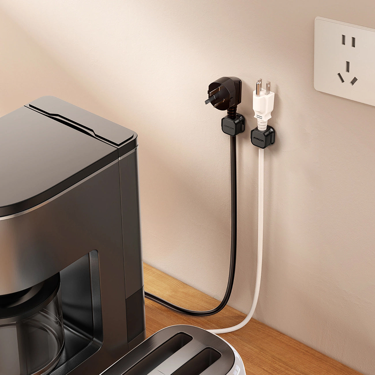 Organizator Cabluri Joyroom JR-ZS368, Set 6 Bucati, Negru