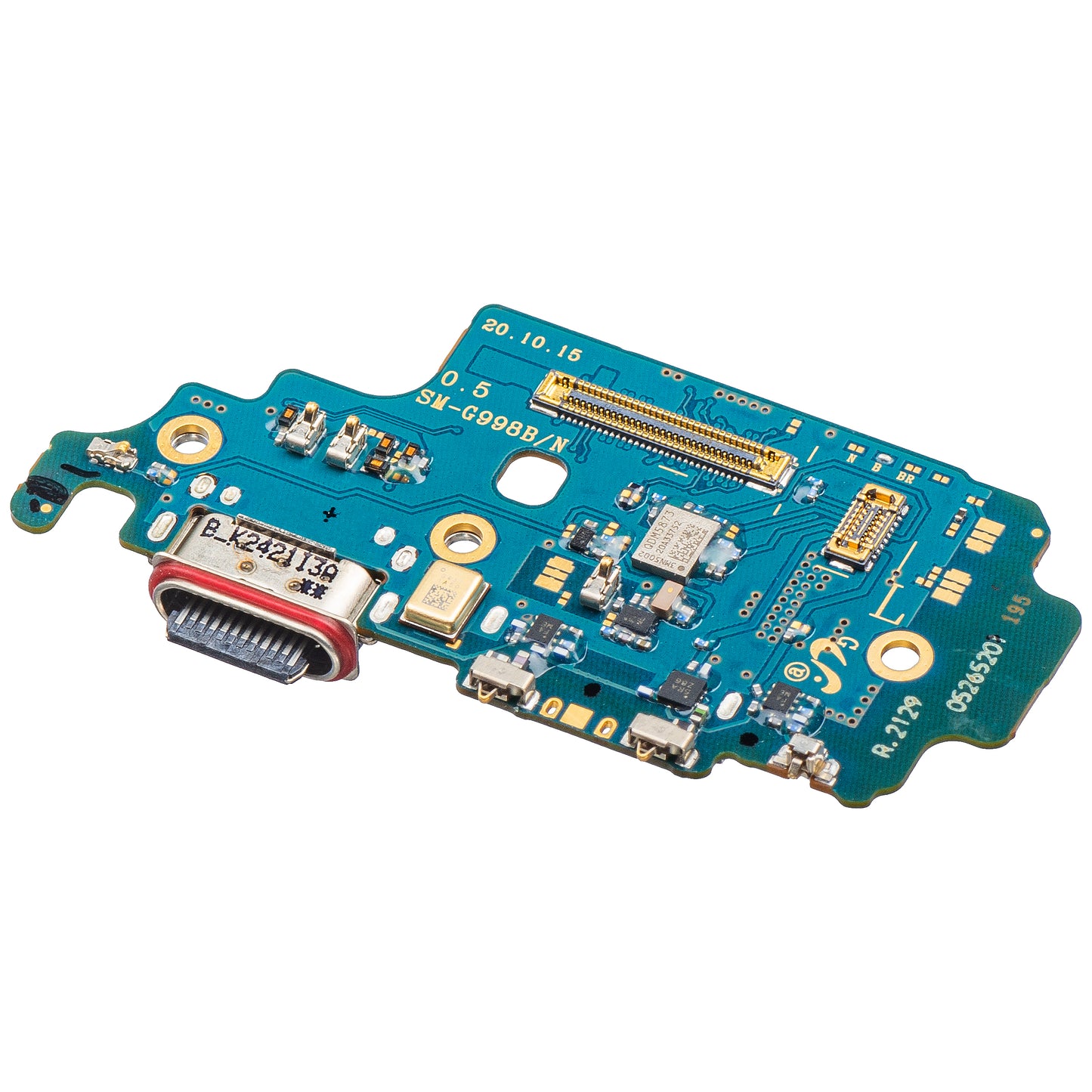 Placa cu Conector Incarcare - Microfon - Modul Cititor SIM Samsung Galaxy S21 Ultra 5G G998, Service Pack GH96-14064A
