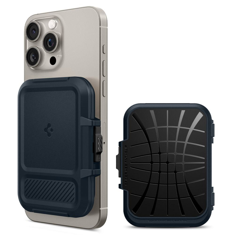 Portofel Magsafe, Spigen, Lock Fit, Negru