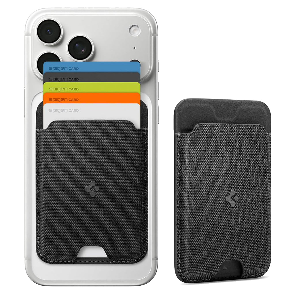 Portofel MagSafe, Spigen, MagFit Urban Fit, Negru AFA11335