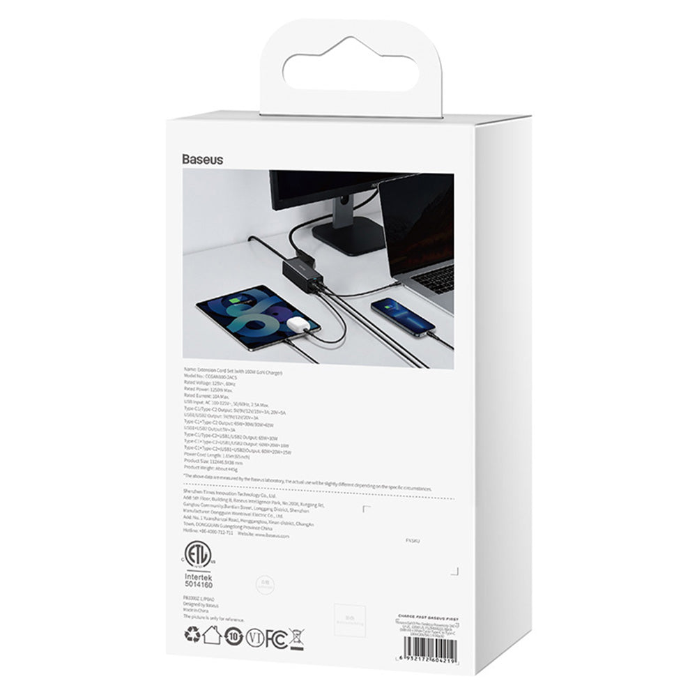 Prelungitor Baseus PowerCombo US, 1 x Priza, Negru PSZM000201