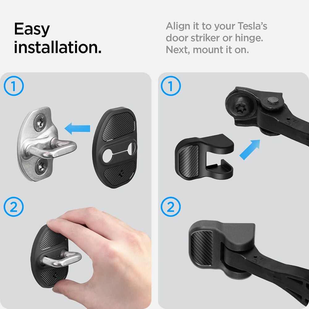 Protectie Balamele / Incuietori Usi Auto Spigen pentru Tesla Y / 3, Set 4 bucati ACP07123