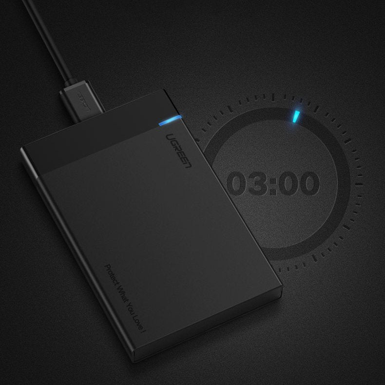 Rack UGREEN US221 pentru HDD / SSD SATA 2.5inch, USB 3.2, Negru