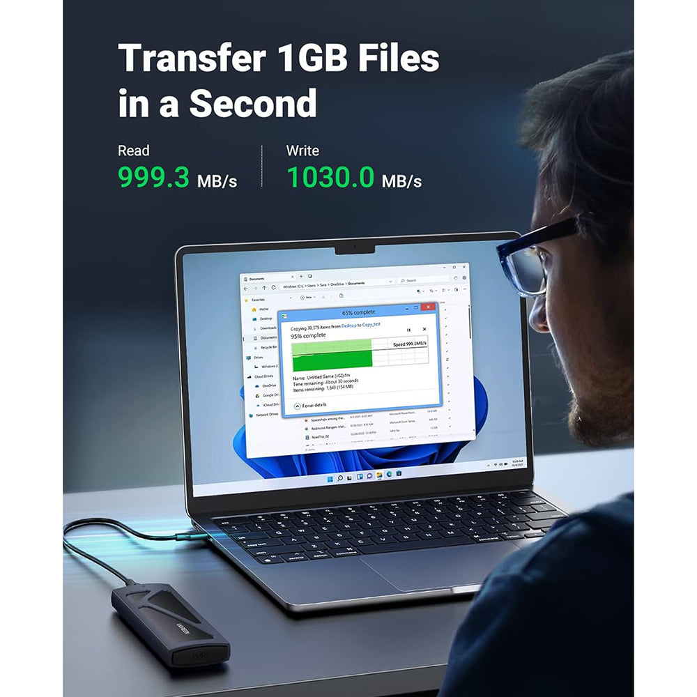 Rack UGREEN CM578 pentru SSD M.2 NVMe, Gri