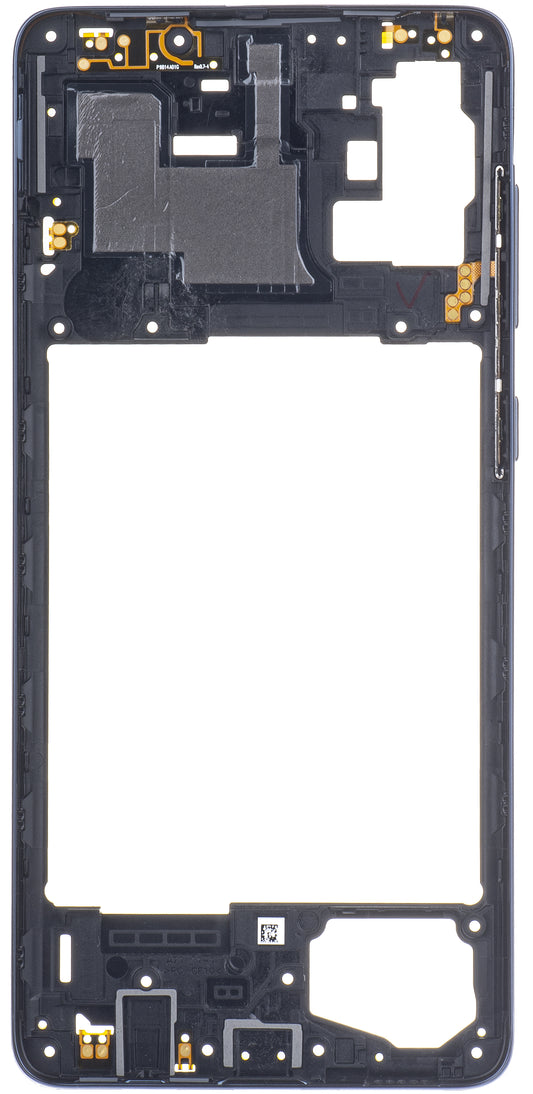 Carcasa Mijloc Samsung Galaxy A71 A715, Neagra (Prism Crush Black)