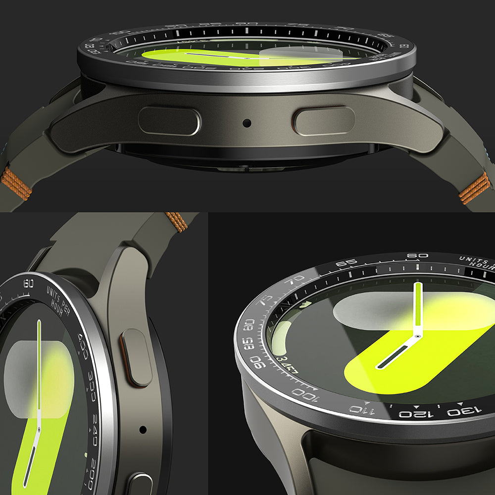 Rama Protectie Ringke Premium Styling pentru Samsung Galaxy Watch7 44mm, Model 1, Neagra