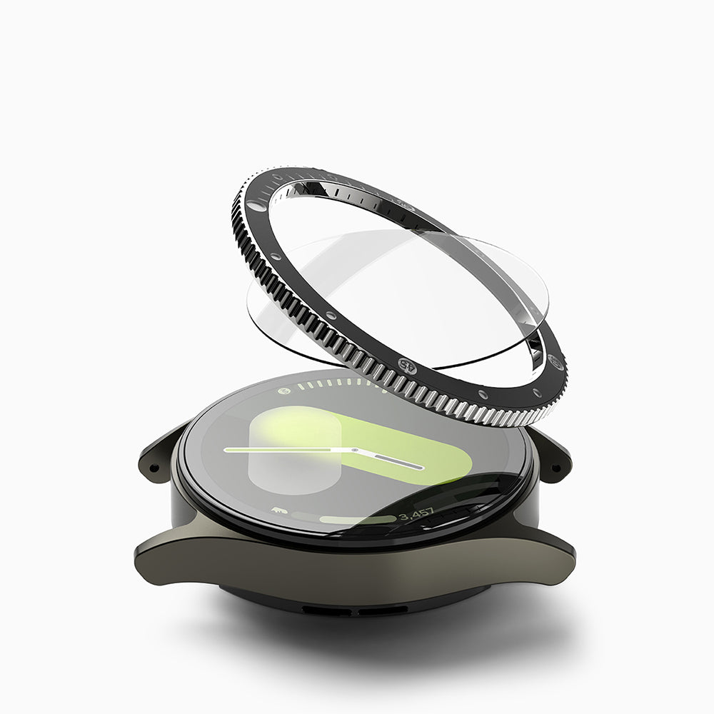 Rama Protectie Ringke Premium Styling pentru Samsung Galaxy Watch7 44mm, Model 2, Neagra