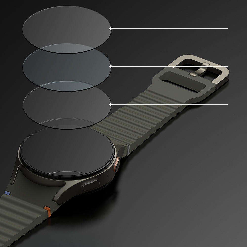 Rama Protectie Ringke Styling pentru Samsung Galaxy Watch7 40mm, Model 7, Argintie