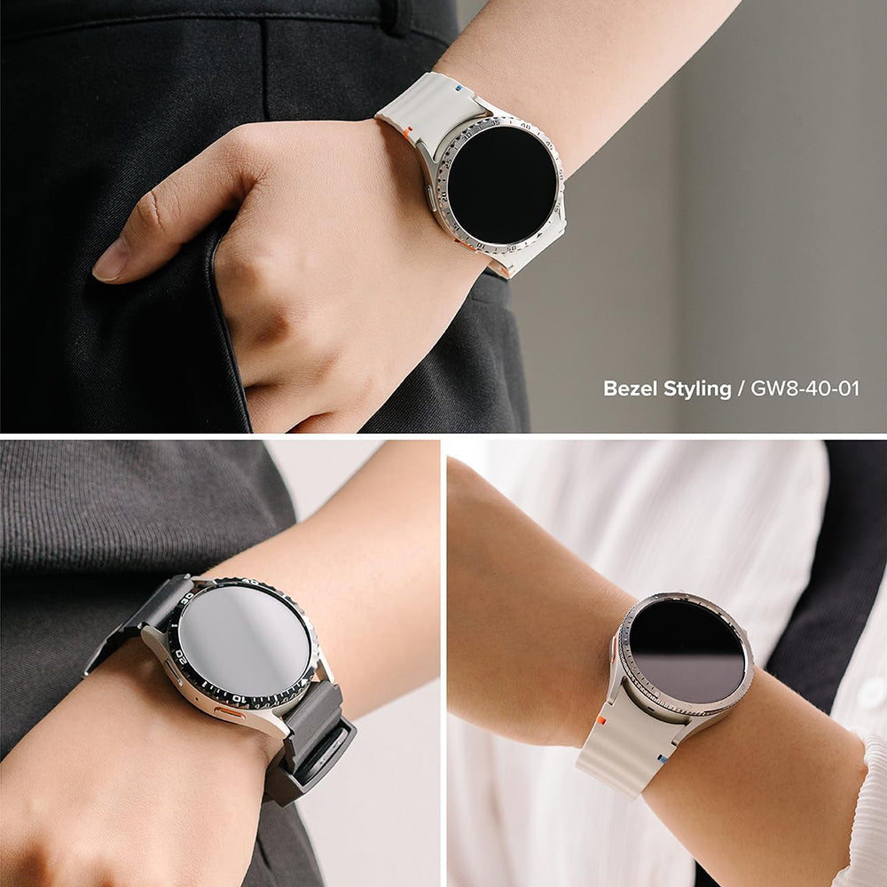 Rama Protectie Ringke Inner Styling pentru Samsung Galaxy Watch8 Classic, Argintie