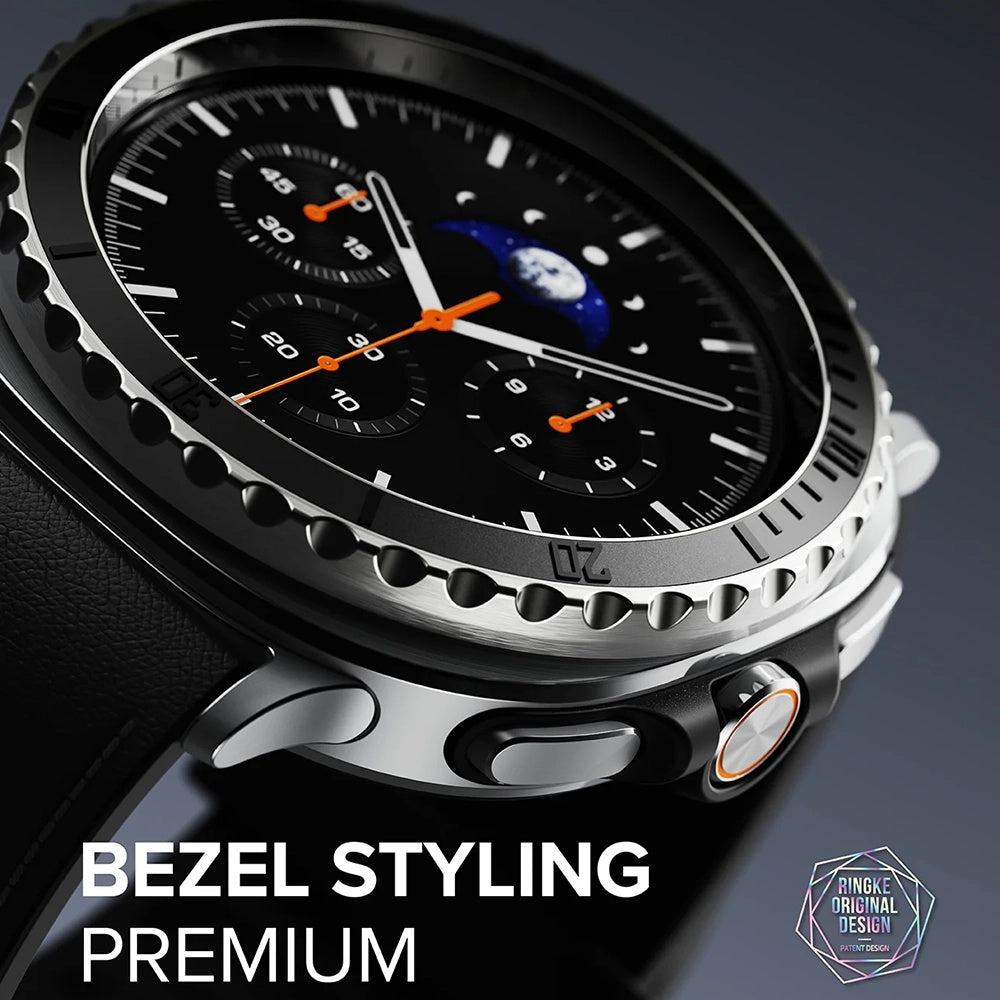 Rama Protectie Ringke Premium Styling pentru Samsung Galaxy Watch8 Classic, Neagra